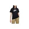 Letter Logo Print Round Neck Short Sleeve T-Shirt Kids Tops Black FD0928-010