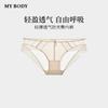 Mybody Women's Lace Mesh Low-Rise Briefs