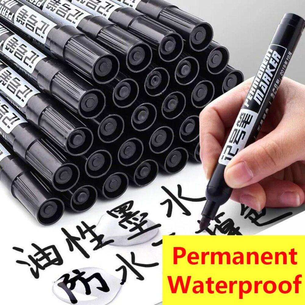 Red Blue Black Ink Waterproof Marker Pen 1.5mm Crude Nib Line Marking Pen Marker Pens  Student