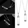 Openable Screw Cap Steel Chain Glass Vial Necklace Lucky Charm Wishing Bottle Pendant Perfume Jars
