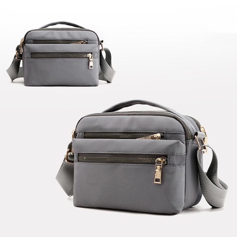 Casual Waterproof Nylon Shoulder Bags for Women Small Crossbody Messenger Bag Purse Female Multi-pocket Handbag Pouch