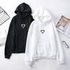 Women's Pullover Hoodie for Autumn Winter Ladies Heat-shape Print Loose Casual Hooded