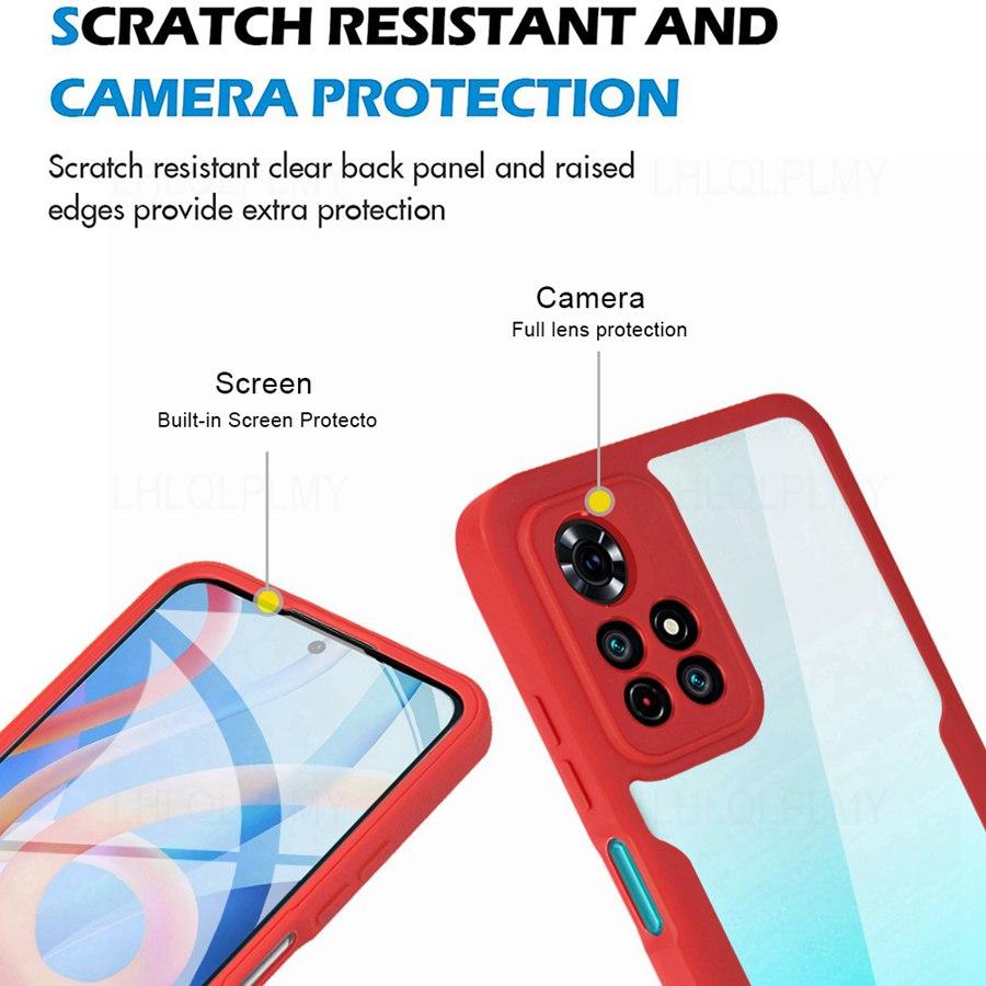 360 Degrees Protect ShockProof Case For Xiaomi Redmi Note 10 14 13T 9C 13C 14C 14T Poco C75 F7 Pro X7 X5 5G X6 F5 11 12 13 Lite 11T Front + Back Cover