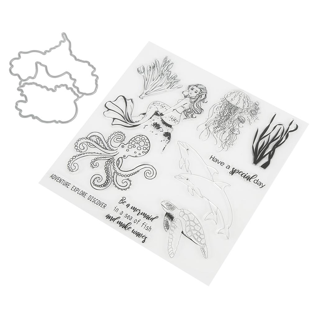 Clear Stamps  Carbon Steel Material Transparent Printing Appearance Decorative Reusable  Cutti