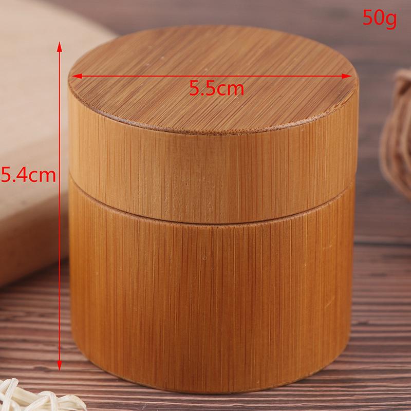 Bamboo Bottle Cream Nail Art Mask Cream Empty Cosmetic Container Storage Box