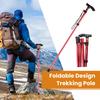 Outdoor Folding Trekking Pole with Ergonomic Handle Portable Lightweight Men Women Seniors Travel Collapsible Walking Stick Climbing Crutch Cane