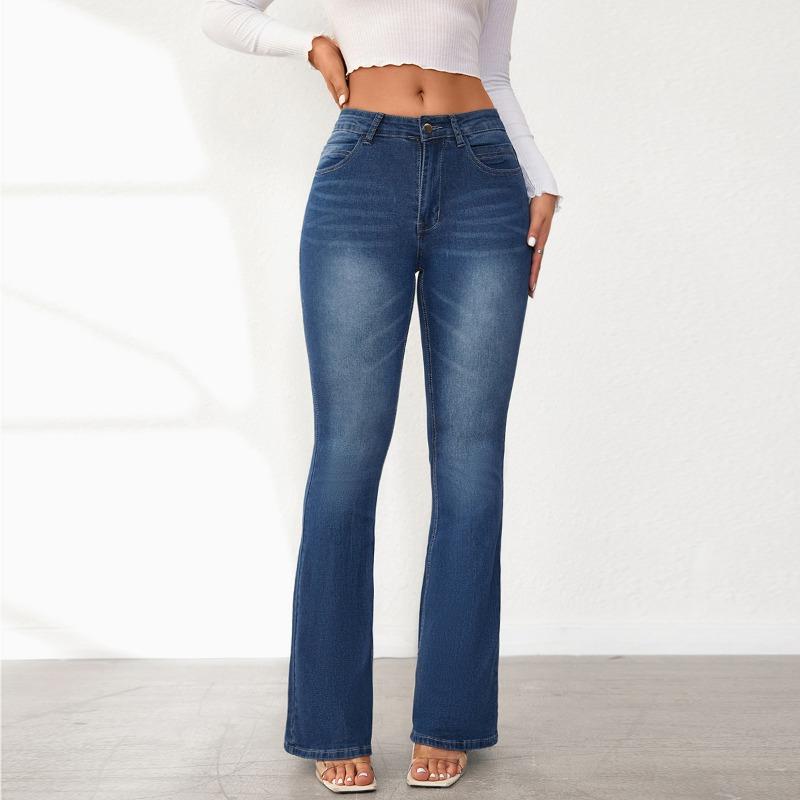 Retro Jeans Women's Spring New Elastic Slim-fit Micro-flared Pants Trousers
