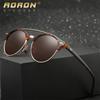 Classic Design Round Frame Men Women Black Polarized Sunglasses Outdoor Anti Glare UV400 Protection Sun Glasses