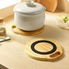 Two-Piece Solid Wood Trivet, Heat-Resistant To 240C, Hand-Finished | Non-Slip, Durable Kitchen Accessory, Made with Natural Komu Wood and Waterproof