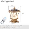 Outdoor Solar Pillar Light for Garden Courtyard Pathway Waterproof 3 Color Changing Light Sensing Energy-saving Patio Lighting