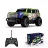 New 1:24 Full Scale LED Light Off-Road Jeep Remote Control Car 10km/h Battery Controlled Children's Toy Car Boy Gift Anti-Fall Anti-Collision