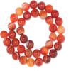 Round Natural Stone Beads Red Spacer Beads DIY Jewelry Making Round Agate Striped Beads  Necklace