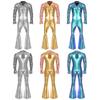 70s Outfit for Men Retro Disco Costume Hippie Rompers Music Star Singer Dance Jumpsuit Outfits