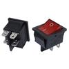 2pcs Plastic Press Button On-Off Square Rocker Switches Toggles AC 250V 20A