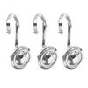 12Pcs Shower Curtain Hooks Rustproof Corrosion Resistant Simple Installation Decorative Metal Shower