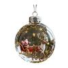 The Reindeer Family Christmas Ball Funny 3D Reindeer Hanging Decoration Plastic Christmas Ball Winter Ornaments for Xmas Tree Indoor Home Decor