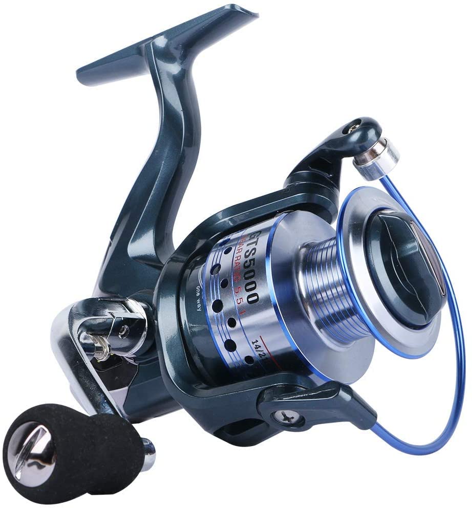 Happy Life Spinning Reel Reel High Stability Amazing Drag Force Prevents Line Drift Maximum Drag Force 25KG Left and Right Interchangeable Handle Gear