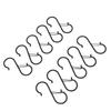 10Pcs S Shaped Hook Hanging Hooks Iron with Safety Buckle for Closet Kitchen Home