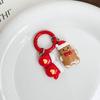 Kawaii Christmas Keychain Cartoon Santa Claus Elk Tree Snowman Pendant Key Ring Backpack Decoration Couple Friends Gifts