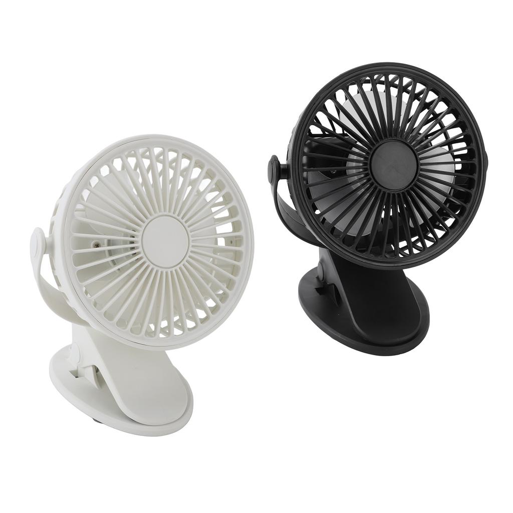 Clip On Fan 360 Degree Rotatable 3 Gears Quiet USB Charging Portable Small Desk Fan for Office Campi
