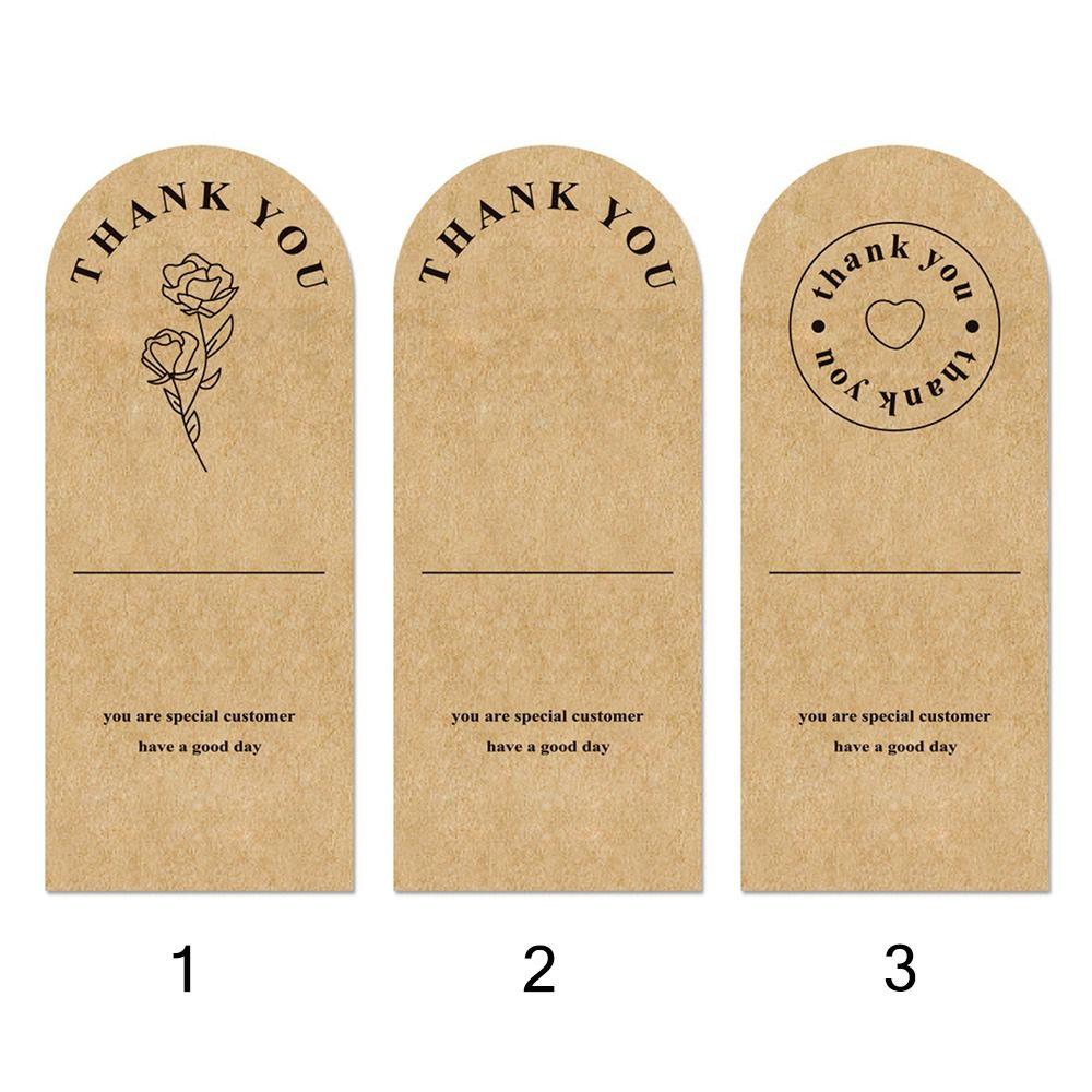 50PCS Brown Thank You Stickers Kraft Paper Sealing Labels Gift Thanks Decals Online Retails