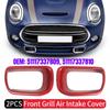 2Pcs Front Bumper Grille Cover Car Exterior Front Grille Insert Air Intake Outlet Cover Trim 51117337809 for BMW Mini F55 F56