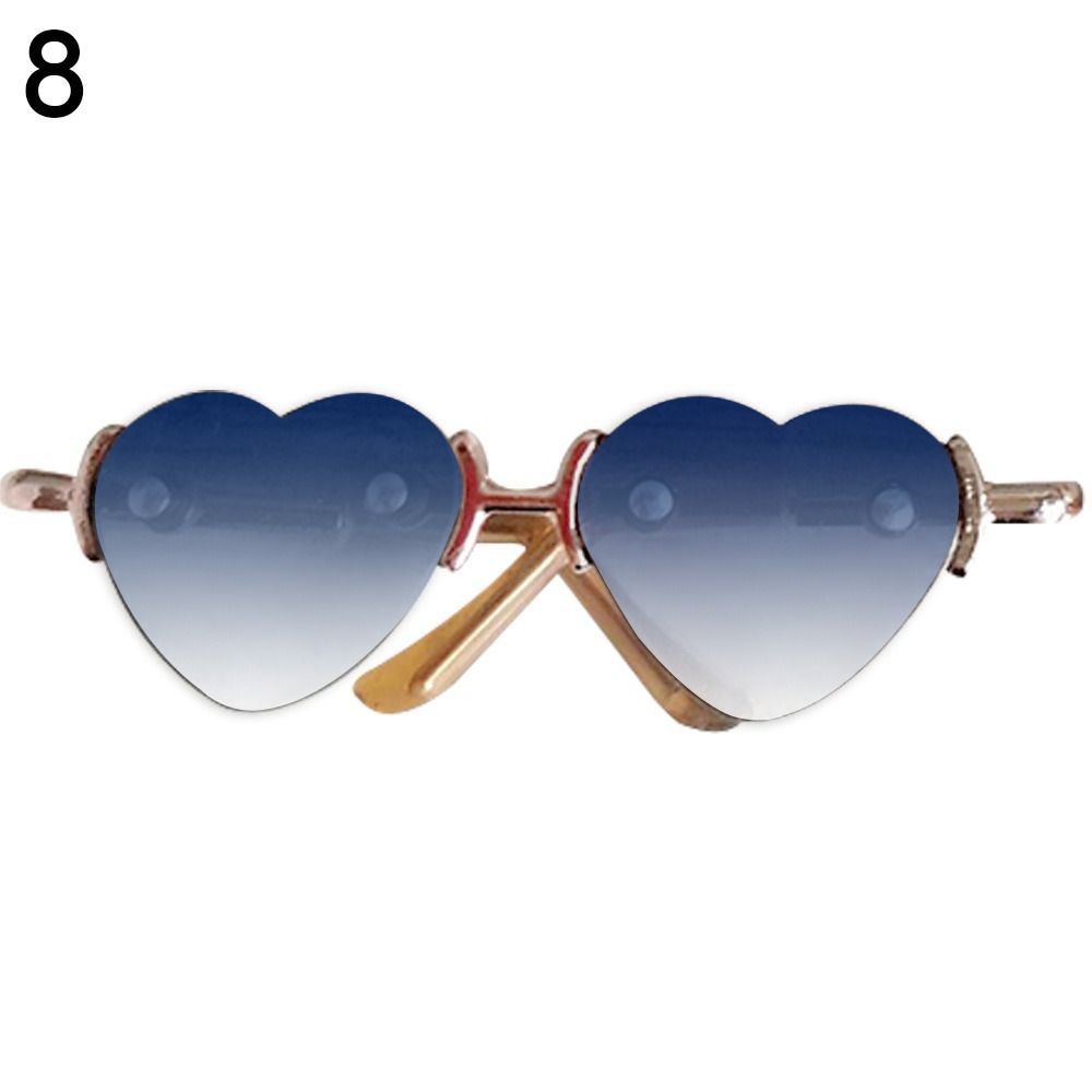 For 1/31/4 BJD Accessories Cute Heart Frame Plush Doll Eyeglasses Glasses Clothes For 10/15cm Dolls