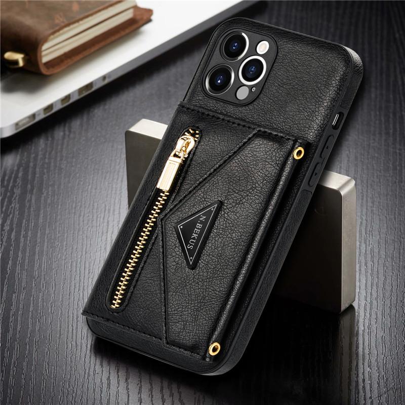 Lanyard Zipper Wallet Phone Case For iPhone 17 Pro Max 16 Plus 15 14 13 12 11 X XS XR 8 Samsung S25 Ultra S24 FE S22 S21 S20 Leather Purse Card Cover
