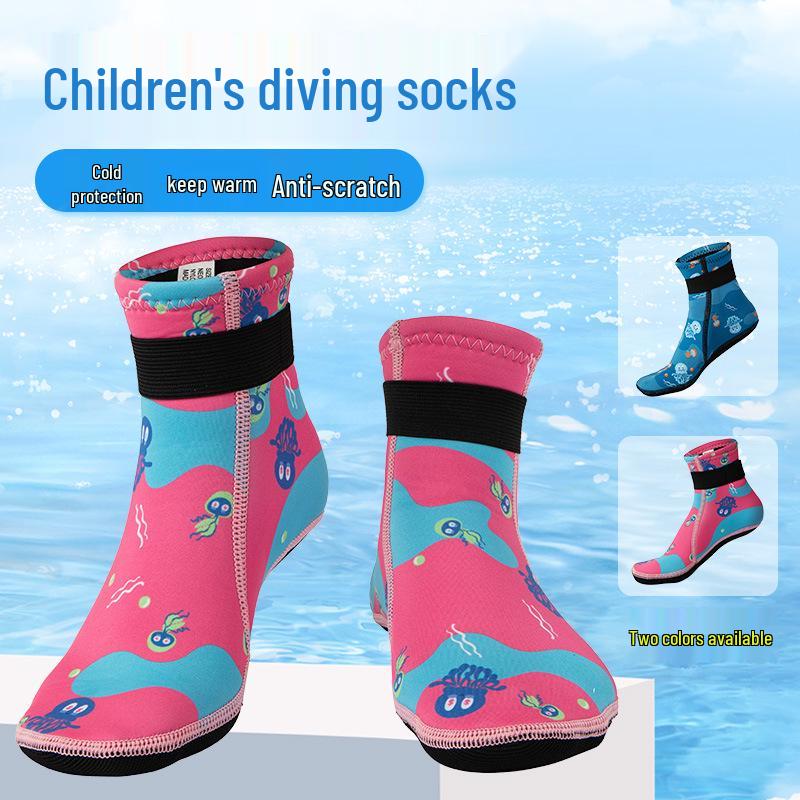 3MM Kids' Non-slip Beach Socks: Warm Diving Protection for Winter Swimming and Snorkeling