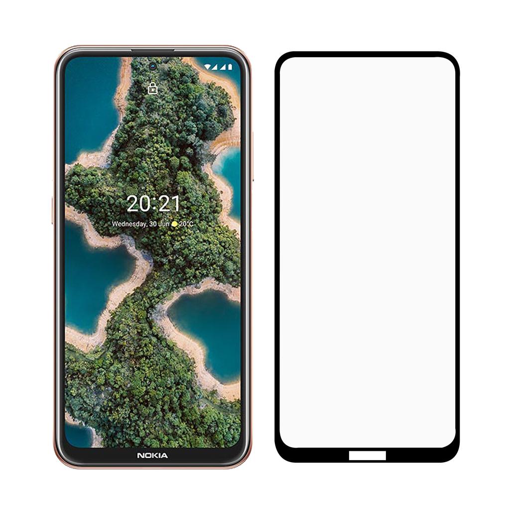 Anti-Explosion Tempered Glass Film Ultra Clear Black Edges Full Glue Screen Protector for Nokia X10/X20