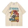 Hip Hop Unisex T-Shirt Streetwear Letter Dinosaur Print T Shirt 2022 Summer Short Sleeve Tshirt Harajuku Cotton Loose Tops Tees