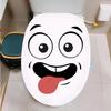 4Pcs Cartoon Face Trash Can Stickers Self-Adhesive Waterproof Pvc Glossy Finish For Wall, Toilet, Refrigerator Indoor Outdoor