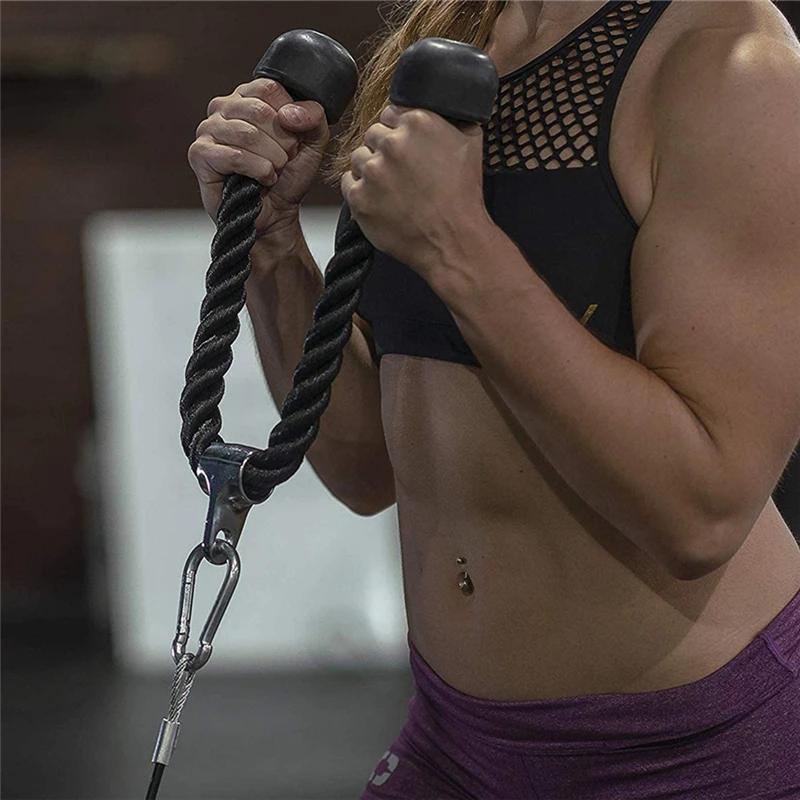 Fitness Pulley Cable System DIY Loading Pin Lifting Triceps Rope Machine Workout Adjustable Length Home Gym Sport Accessories