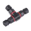 Ip68 Waterproof Connector T Shape 3 Pin 250V 24A Cable Wire Gland Sleeve Connect