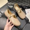 Pure Handmade Head Leather Comfortable Soft Leather National Style Soft Sole Shoes Women's Flat Shoes with Buckle