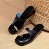 Fashion Women Slippers Mid Heels Fashion Shoes Summer Mules Shoes Woman Sandals 2025 Designer Trend Pumps Cozy Female Zapatillas