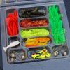 35Pcs/lot Fishing Lure Kit Mixed Soft Worm Lure Carp Jig Hooks Spinner Spoon Lure Isca Artificial Bait Fish Lure Set