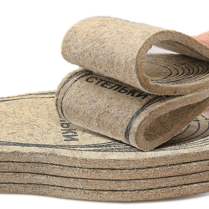 1 Pair Wool Felt Insoles For Shoes Men Women Warm Shock-absorbing Insoles Shoes Pads Can Cut Freely