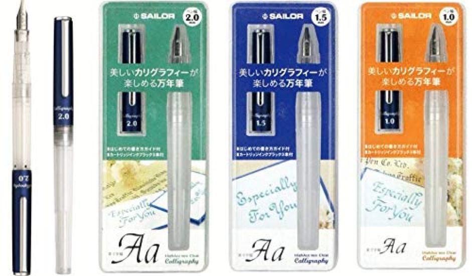 Sailor Fountain Pen Hiace Neo Clear Calligraphy Set of 3 Pen Widths
