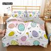 Комплект пододеяльников Egg с пасхальными яйцами в мультяшном детском стиле, комплект постельного белья Twin, для детей и подростков, двуспальный, размера Queen, размера King, полиэстеровый пододеяльник