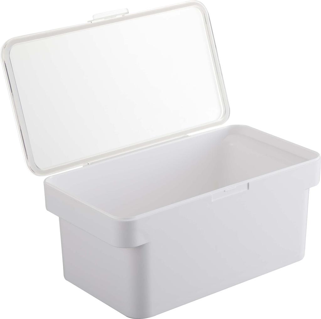 Yamazaki Tower Airtight Pet Food Storage with Measuring W28 X X Model 5609 Container, 1.5kg Capacity, Cup, White, Approx. D16.5 H12.2cm (Lid Open