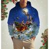 Funny Christmas Men's Hoodie 3D Print Sweatshirts Harajuku Hooded Pullover Autumn Santa Claus Clothes Streetwear Men's Clothing