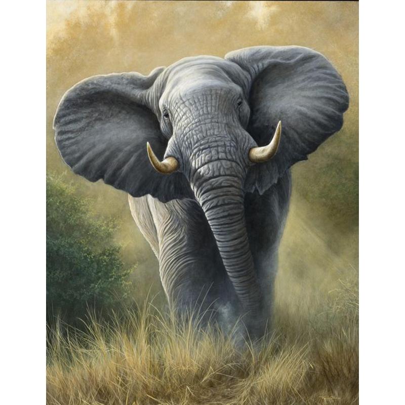 DIY Elephant 5D Diamond Painting Full Round Drill Animal Diamond Embroidery Cross Stitch Mosaic Kits Wall Art Gift Home Decor