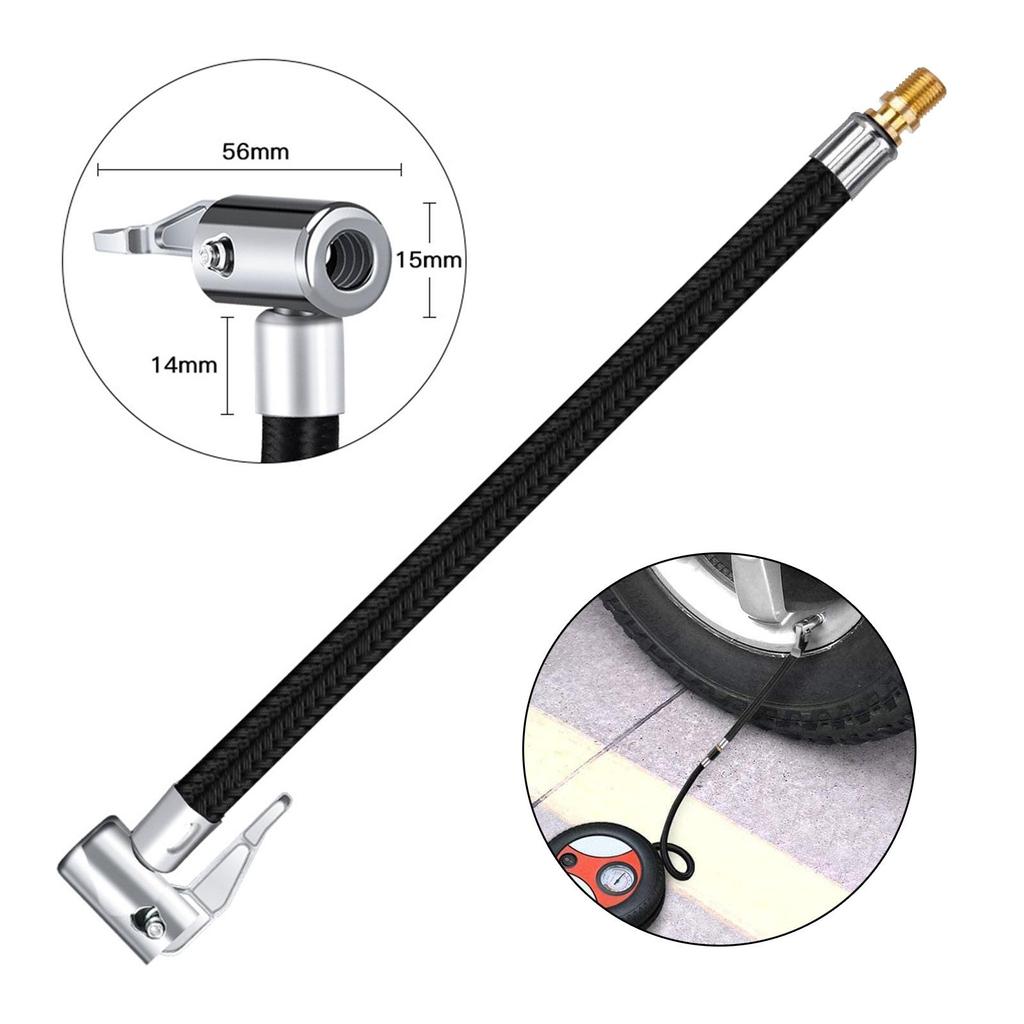 10cm Car Tire Inflator Hose Inflatable Air Pump Extension Air Connection Locking Tyre Twist Tube Adapter Chuck Q2i6