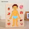 Wooden Human Anatomy Puzzle: Toddler Educational Toy for Self-Awareness and Science Learning