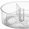 Lazy Susan Organizer Storage Holder Large Capacity Transparent Design 360-Degree Rotatable Countertop Makeup Storage Tray