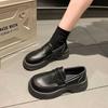 Soft Leather Platform Loafers Women's 2025 New Autumn and Winter Muffin Black Versatile Single Shoes Jk British Style Small Leather Shoes