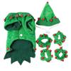 Pet Clothes Dog Puppy Coat Cape with Hat for Christmas Party 2Sets