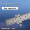 Multi-Functional Stainless Steel Precision Ruler with Positioning Block for Woodworking (Metric/Imperial)