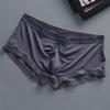 1PC Soft Solid Color Ice Silk Translucent Men's Underwear Male Shorts Breathable